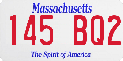 MA license plate 145BQ2