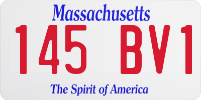 MA license plate 145BV1