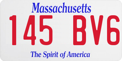 MA license plate 145BV6