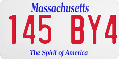 MA license plate 145BY4