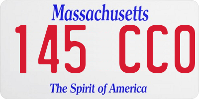 MA license plate 145CC0
