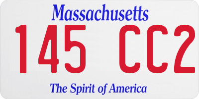 MA license plate 145CC2