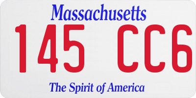 MA license plate 145CC6