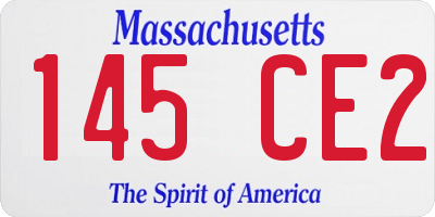 MA license plate 145CE2