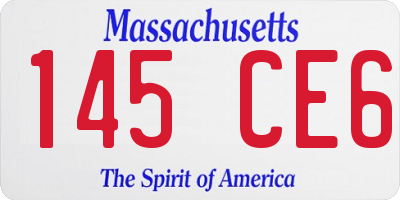 MA license plate 145CE6
