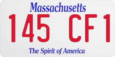 MA license plate 145CF1