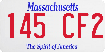 MA license plate 145CF2