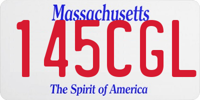 MA license plate 145CGL