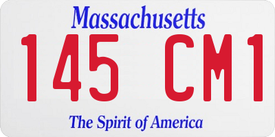 MA license plate 145CM1