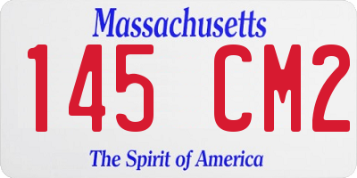 MA license plate 145CM2