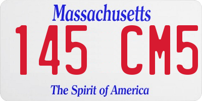 MA license plate 145CM5