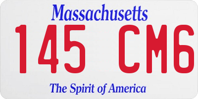 MA license plate 145CM6