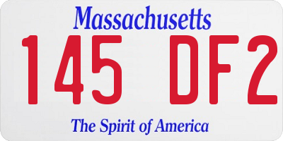 MA license plate 145DF2