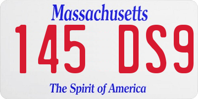 MA license plate 145DS9
