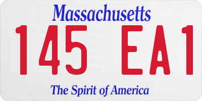 MA license plate 145EA1