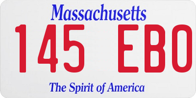 MA license plate 145EB0