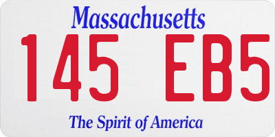 MA license plate 145EB5