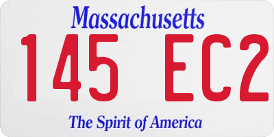 MA license plate 145EC2