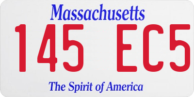MA license plate 145EC5