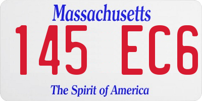 MA license plate 145EC6