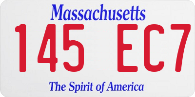 MA license plate 145EC7