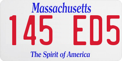 MA license plate 145ED5