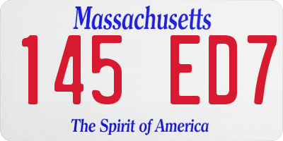 MA license plate 145ED7