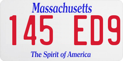 MA license plate 145ED9