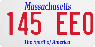 MA license plate 145EE0