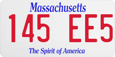 MA license plate 145EE5