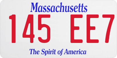 MA license plate 145EE7