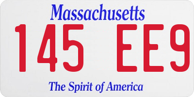 MA license plate 145EE9