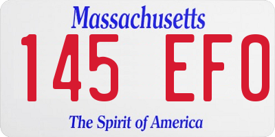 MA license plate 145EF0