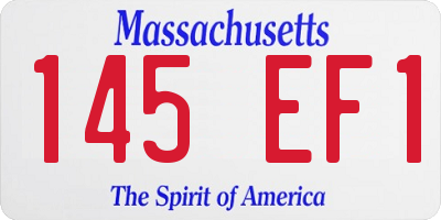 MA license plate 145EF1