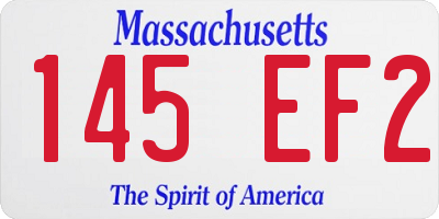 MA license plate 145EF2