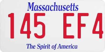 MA license plate 145EF4