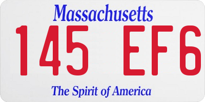 MA license plate 145EF6