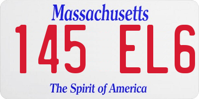 MA license plate 145EL6