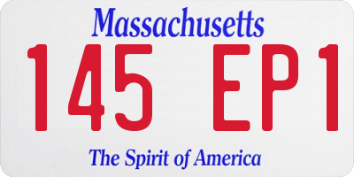 MA license plate 145EP1