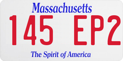 MA license plate 145EP2