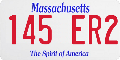 MA license plate 145ER2