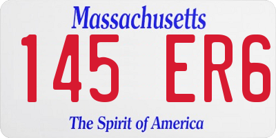 MA license plate 145ER6
