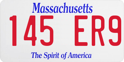 MA license plate 145ER9