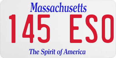MA license plate 145ES0