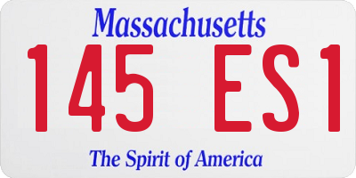 MA license plate 145ES1