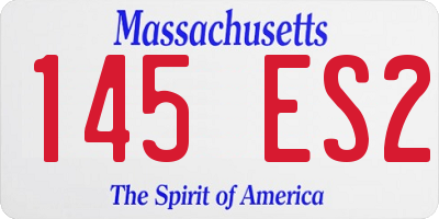 MA license plate 145ES2