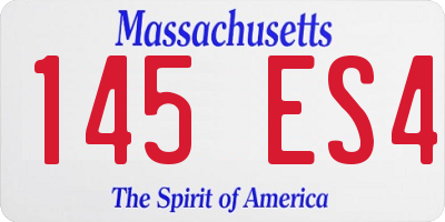 MA license plate 145ES4