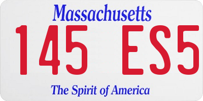 MA license plate 145ES5