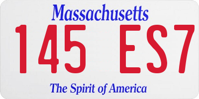 MA license plate 145ES7
