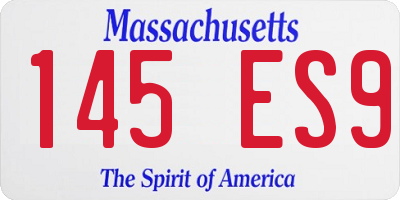 MA license plate 145ES9